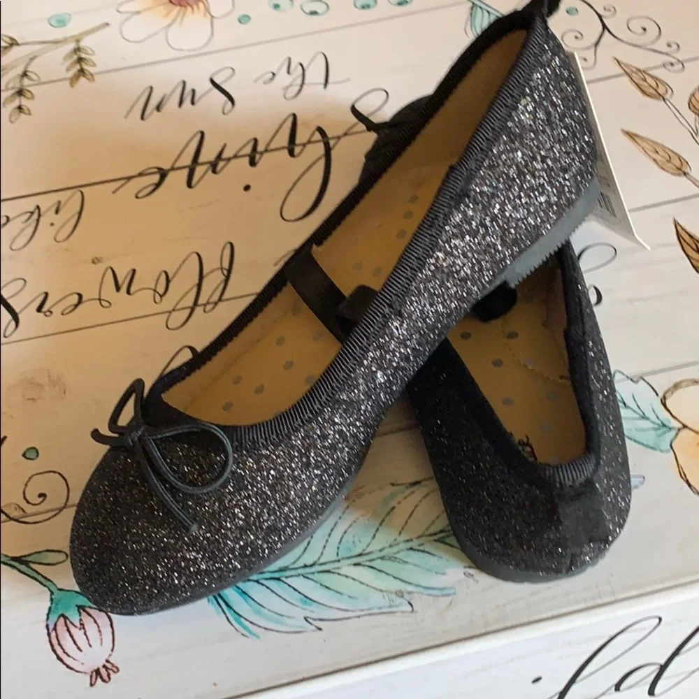Cat & Jack sparkle‎ little girls ballerina shoes